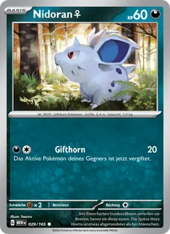 Karte Nidoran♀ aus 151, Nummer 029/165