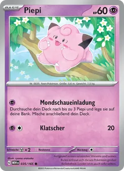 Karte Piepi aus 151, Nummer 035/165