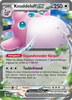 Karte Knuddeluff-ex aus 151, Nummer 040/165