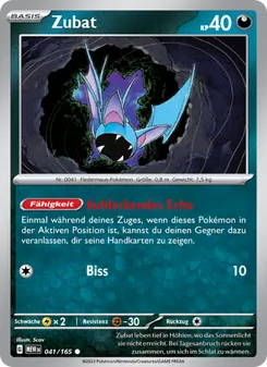 Karte Zubat aus 151, Nummer 041/165