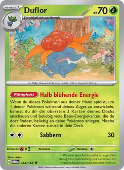 Karte Duflor aus 151, Nummer 044/165