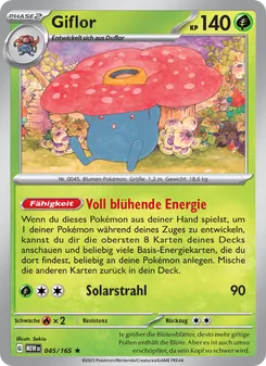 Karte Giflor aus 151, Nummer 045/165