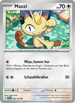 Karte Mauzi aus 151, Nummer 052/165