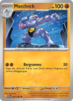 Karte Maschock aus 151, Nummer 067/165
