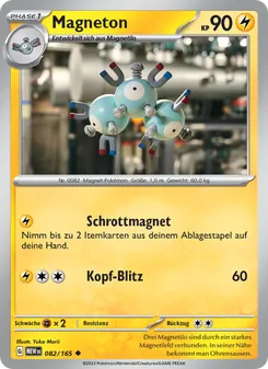 Karte Magneton aus 151, Nummer 082/165