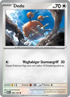 Karte Dodu aus 151, Nummer 084/165