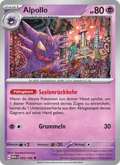 Karte Alpollo aus 151, Nummer 093/165