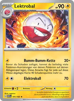 Karte Lektrobal aus 151, Nummer 101/165