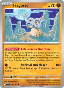 Karte Tragosso aus 151, Nummer 104/165