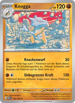 Karte Knogga aus 151, Nummer 105/165