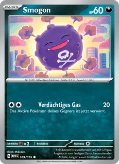 Karte Smogon aus 151, Nummer 109/165
