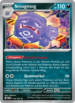 Karte Smogmog aus 151, Nummer 110/165