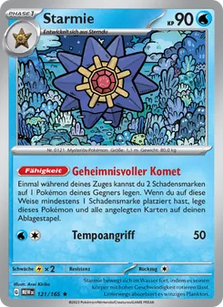 Karte Starmie aus 151, Nummer 121/165