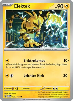 Karte Elektek aus 151, Nummer 125/165