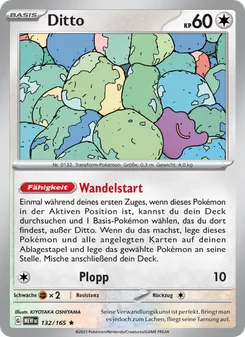 Karte Ditto aus 151, Nummer 132/165