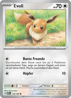 Karte Evoli aus 151, Nummer 133/165
