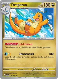 Karte Dragoran aus 151, Nummer 149/165