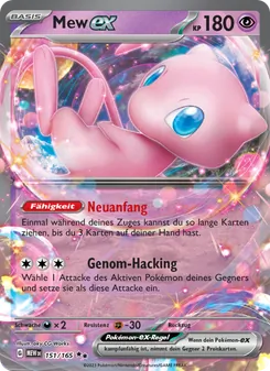 Karte Mew-ex aus 151, Nummer 151/165