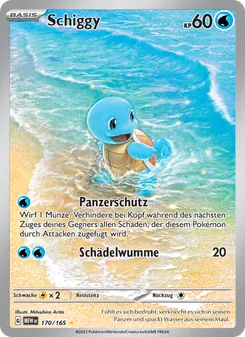 Karte Schiggy aus 151, Nummer 170/165