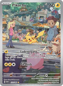 Karte Pikachu aus 151, Nummer 173/165