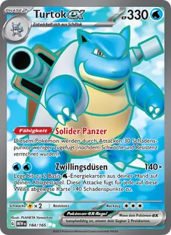 Karte Turtok-ex aus 151, Nummer 184/165
