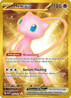 Karte Mew-ex aus 151, Nummer 205/165