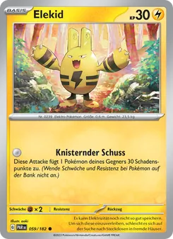 Karte Elekid aus Paradoxrift, Nummer 059/182