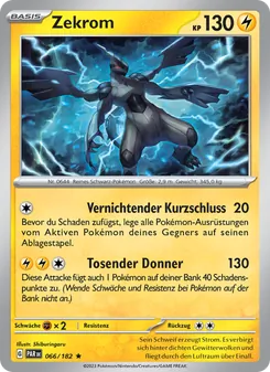 Karte Zekrom aus Paradoxrift, Nummer 066/182