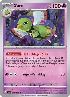Karte Xatu aus Paradoxrift, Nummer 072/182