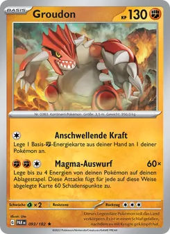 Karte Groudon aus Paradoxrift, Nummer 093/182