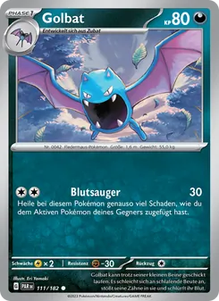 Karte Golbat aus Paradoxrift, Nummer 111/182