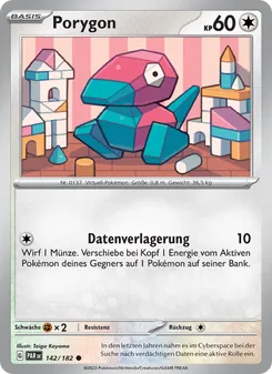 Karte Porygon aus Paradoxrift, Nummer 142/182
