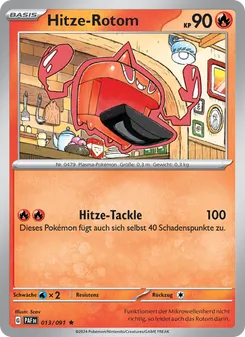 Karte Hitze-Rotom aus Paldeas Schicksale, Nummer 013/91