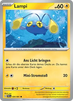 Karte Lampi aus Paldeas Schicksale, Nummer 020/91
