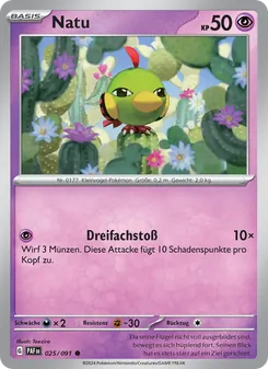 Karte Natu aus Paldeas Schicksale, Nummer 025/91