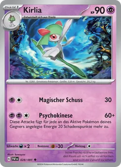 Karte Kirlia aus Paldeas Schicksale, Nummer 028/91