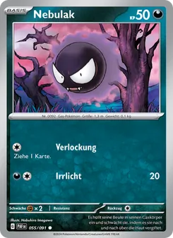 Karte Nebulak aus Paldeas Schicksale, Nummer 055/91