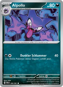 Karte Alpollo aus Paldeas Schicksale, Nummer 056/91