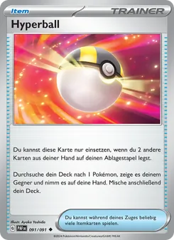 Karte Hyperball aus Paldeas Schicksale, Nummer 091/91