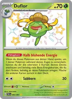 Karte Duflor aus Paldeas Schicksale, Nummer 093/91
