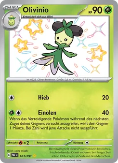 Karte Olivinio aus Paldeas Schicksale, Nummer 103/91