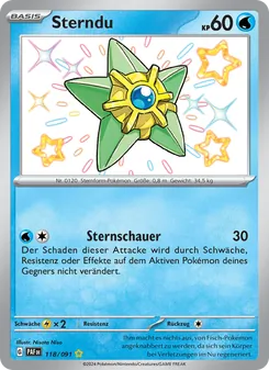 Karte Sterndu aus Paldeas Schicksale, Nummer 118/91