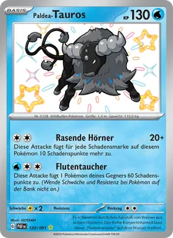 Karte Paldea-Tauros aus Paldeas Schicksale, Nummer 120/91