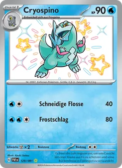 Karte Cryospino aus Paldeas Schicksale, Nummer 129/91