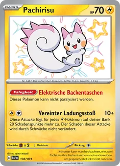 Karte Pachirisu aus Paldeas Schicksale, Nummer 138/91