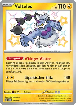 Karte Voltolos aus Paldeas Schicksale, Nummer 139/91