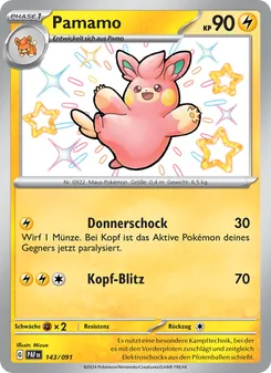 Karte Pamamo aus Paldeas Schicksale, Nummer 143/91