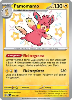 Karte Pamomamo aus Paldeas Schicksale, Nummer 144/91