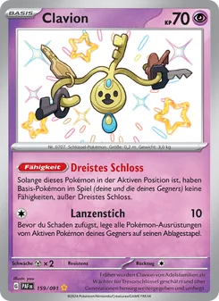 Karte Clavion aus Paldeas Schicksale, Nummer 159/91