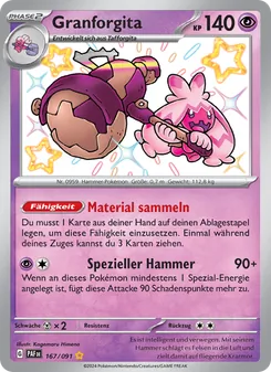 Karte Granforgita aus Paldeas Schicksale, Nummer 167/91